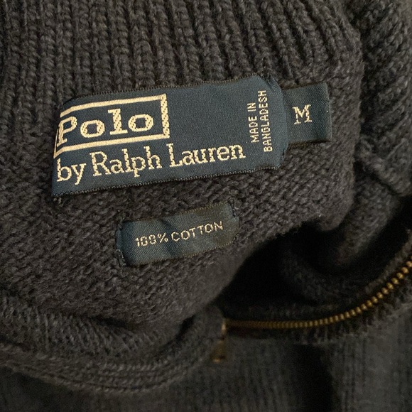 Vintage Ralph Lauren Quarterzip Knit Sweater Size M - Picture 5 of 5